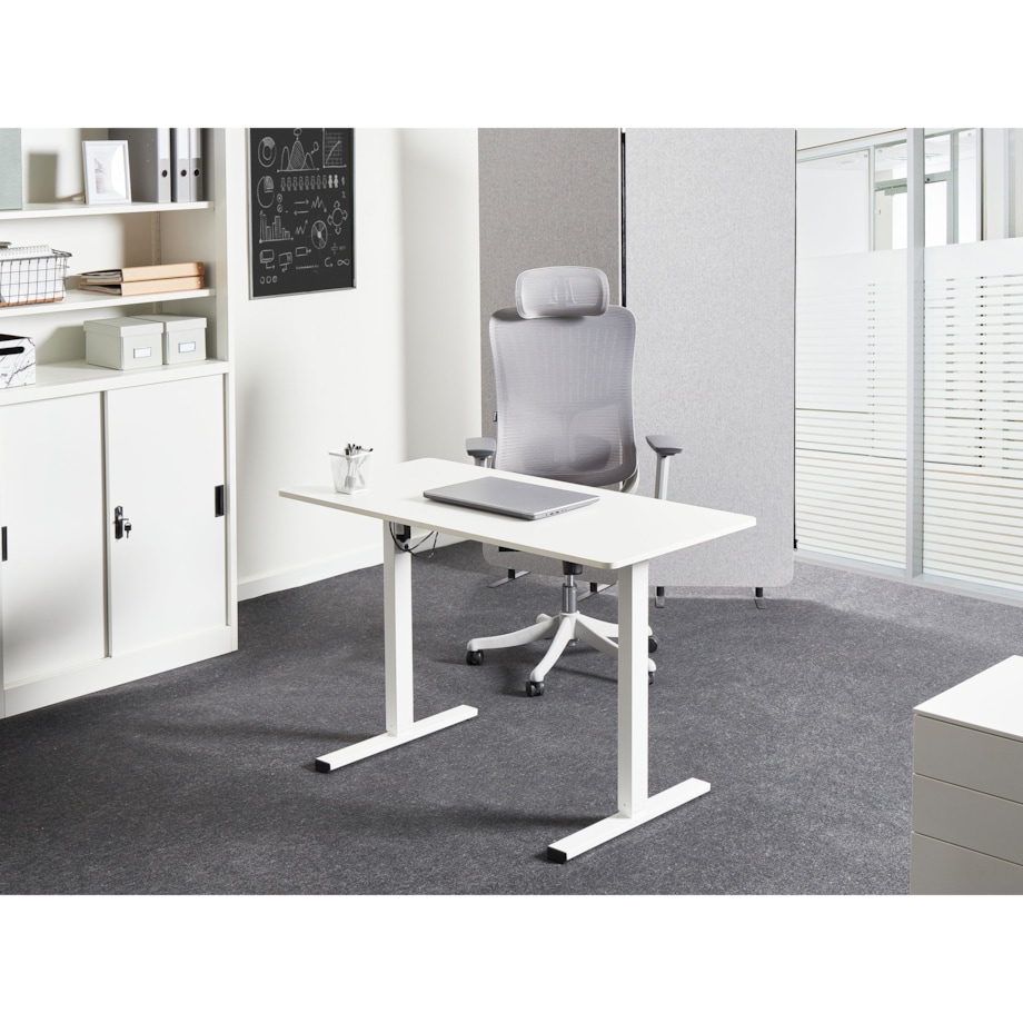 Biurko regulowane elektrycznie TAVARES Biały 120 cm 60 cm