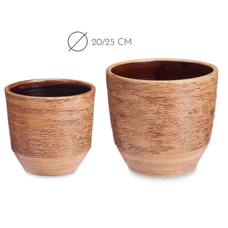 Ceramiczne doniczki DOTS&LINES, 2 sztuki: Ø 20 cm i Ø 25 cm