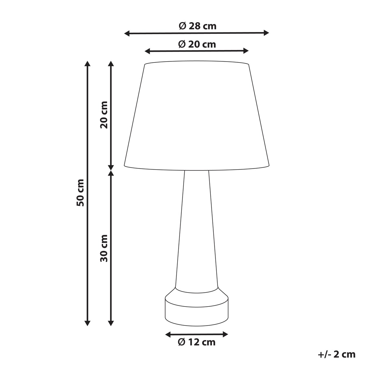 Lampa stołowa HUMUYA Ceramika Jasnobeżowy