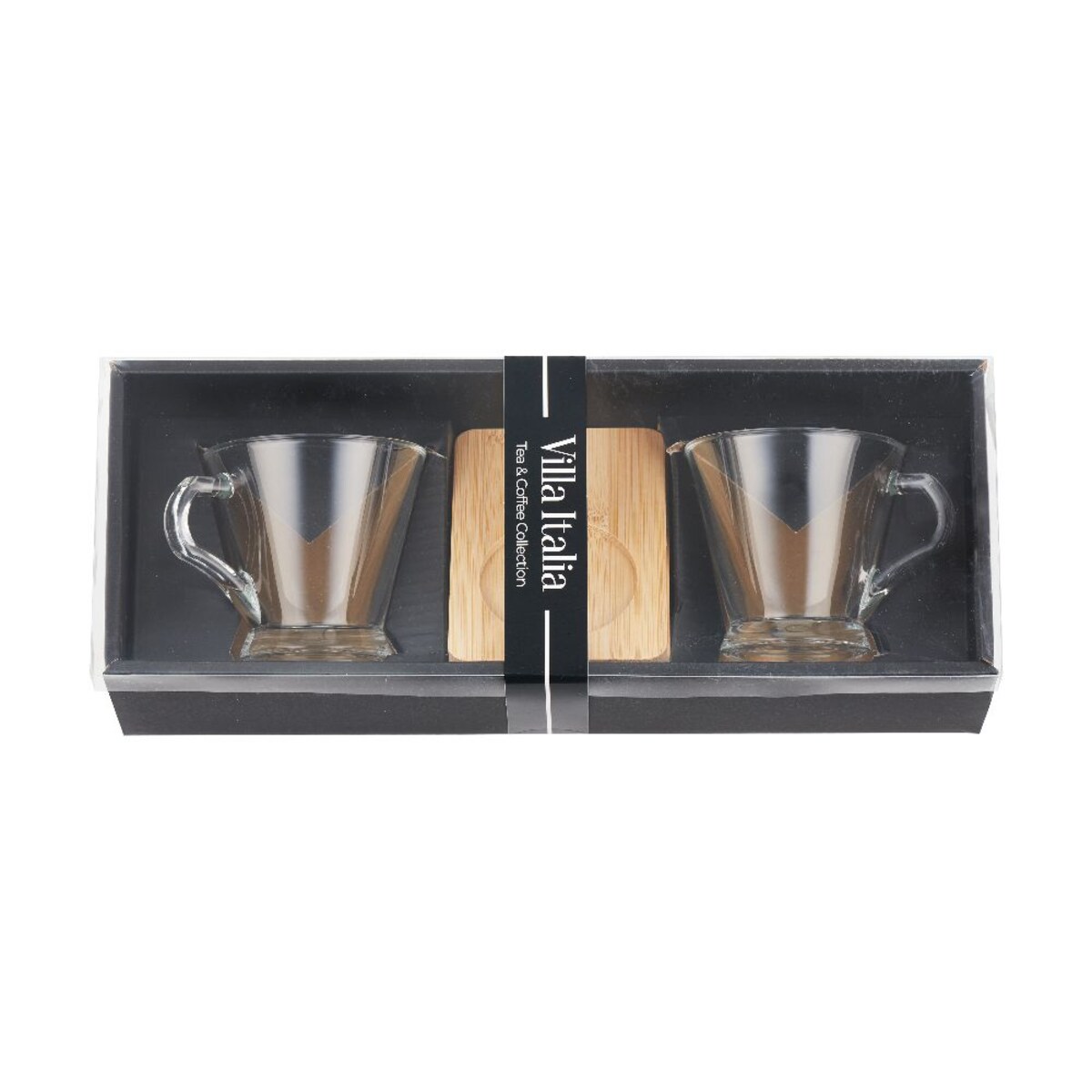 VILLA ITALIA Komplet filiżanek z podstawkami 2 sztuki Zestaw prezentowy CAMPO