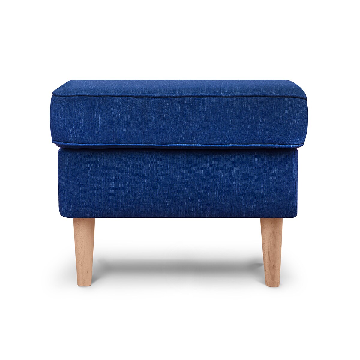 KONSIMO STRALIS Fotel + puf, kolor ciemny niebieski