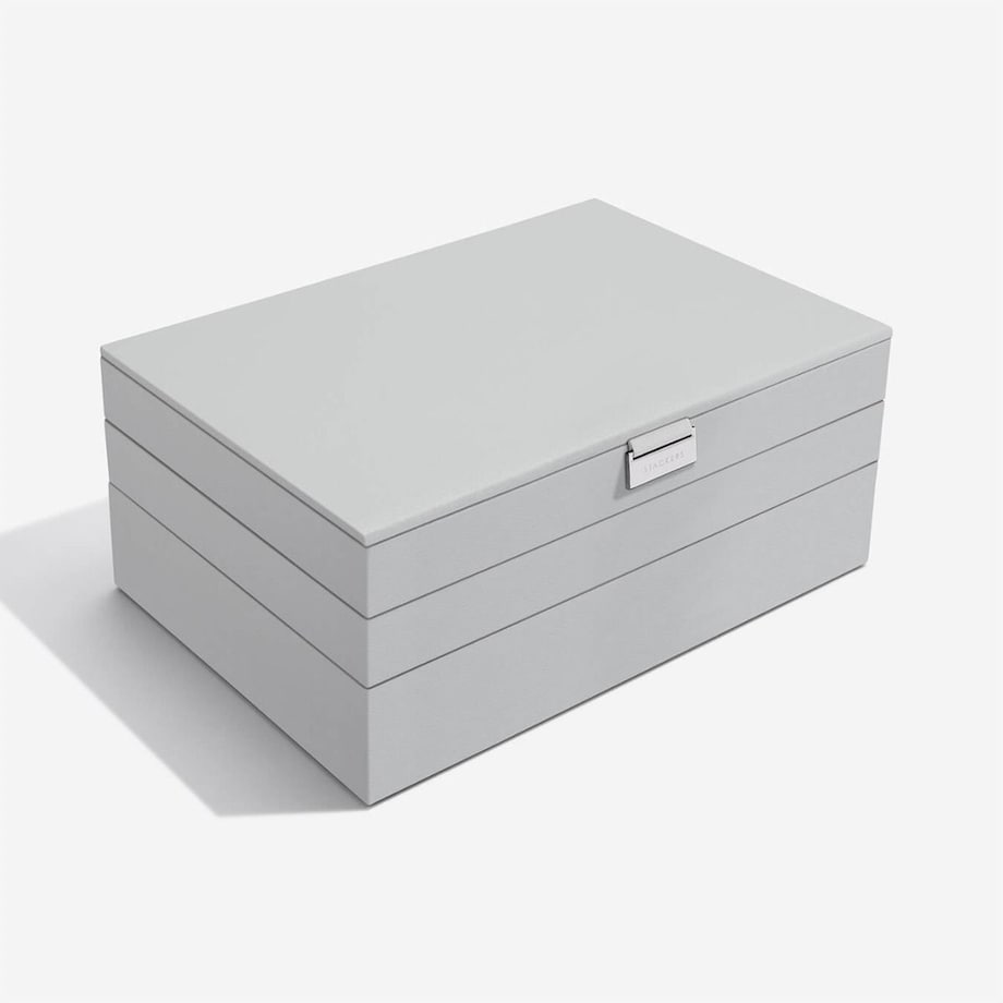 Szkatułka na biżuterię Stackers potrójna supersize kamienna szarość