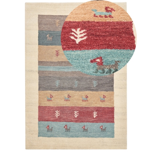 Dywan wełniany gabbeh 160 x 230 cm wielokolorowy SARILAR