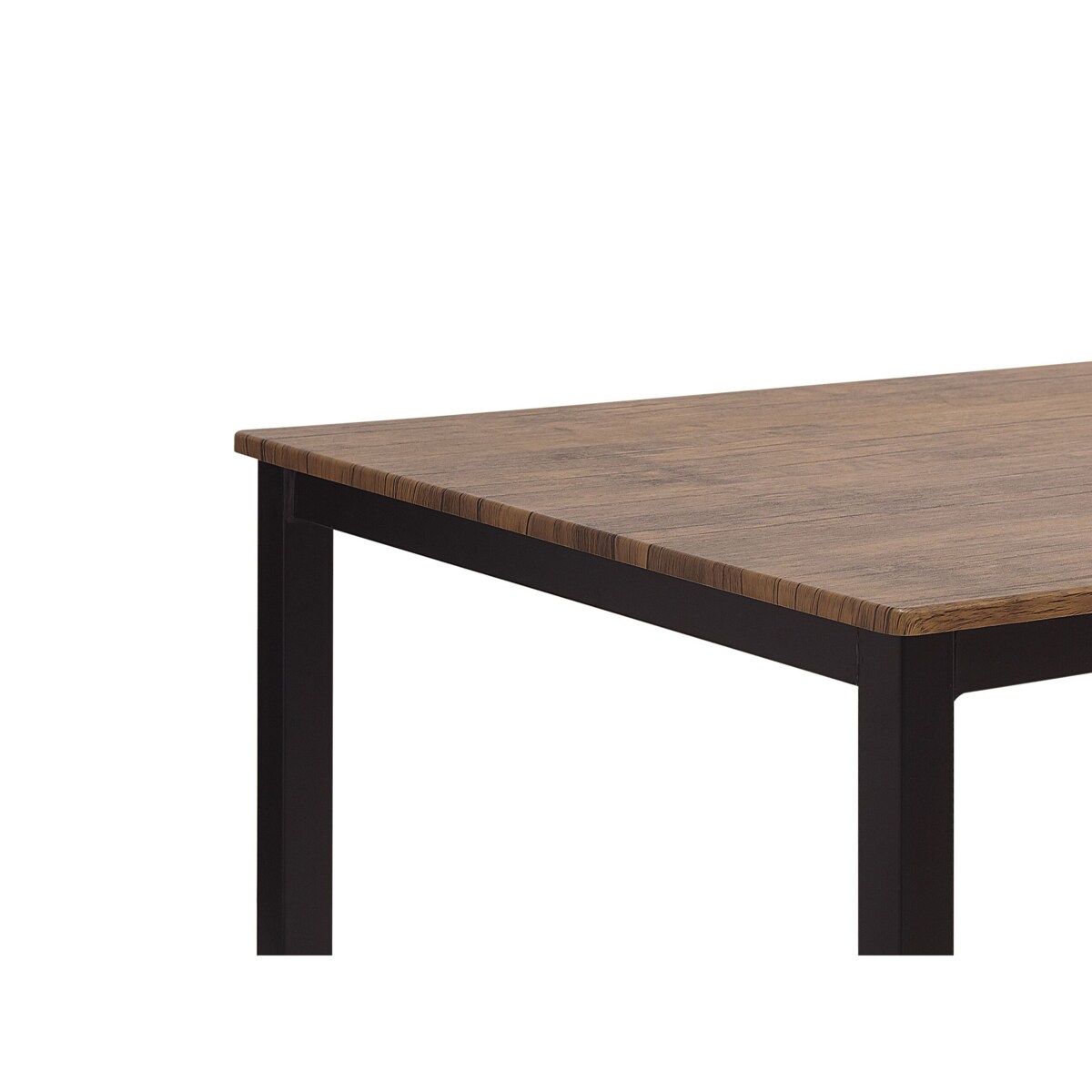 Zestaw do jadalni stół i 4 krzesła ciemne drewno z czarnym HAMRY