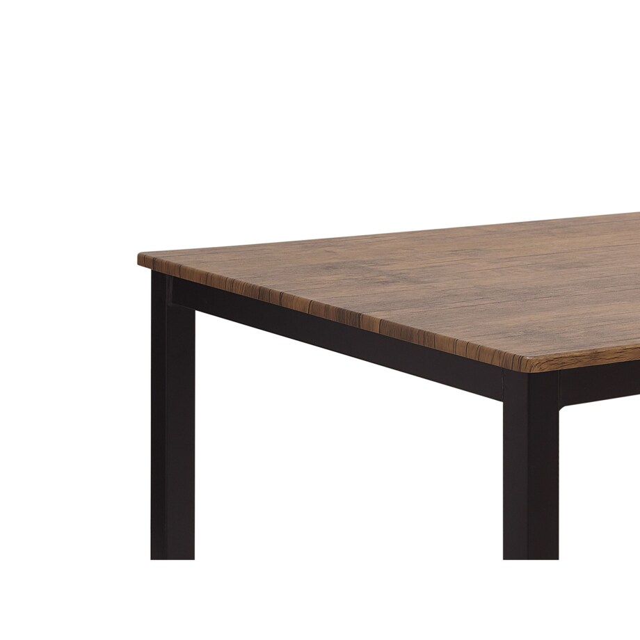 Zestaw do jadalni stół i 4 krzesła ciemne drewno z czarnym HAMRY