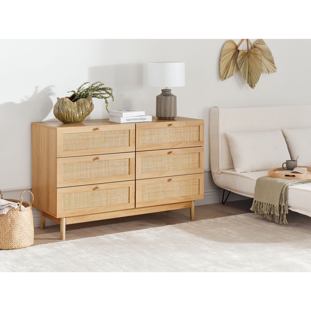 Komoda 6 szuflad NIVO Jasnobrązowy