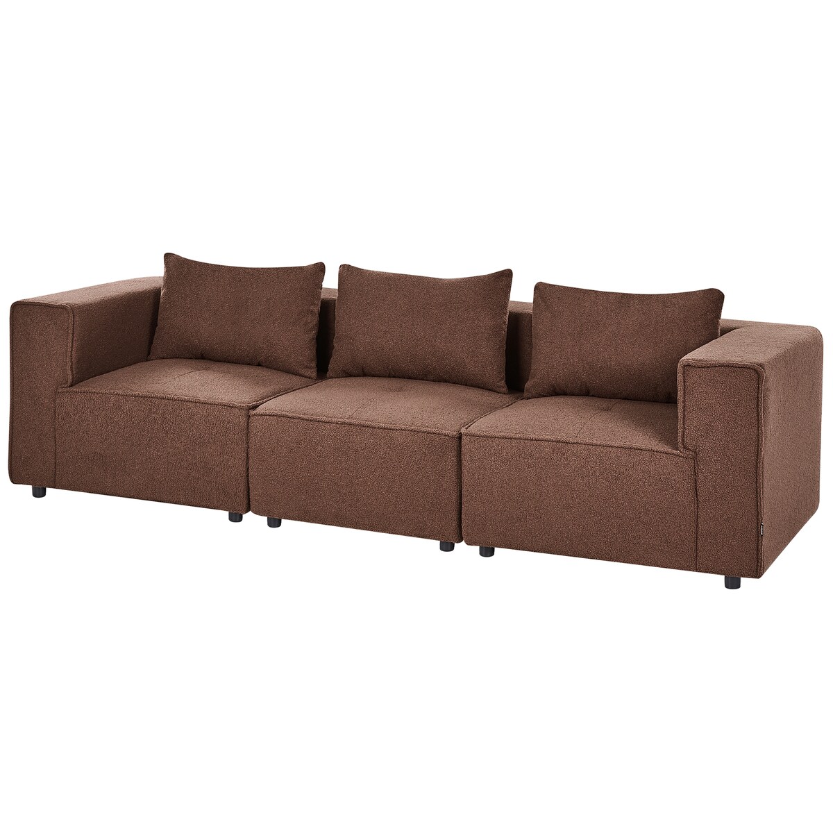 Sofa modułowa dla 3 osób AXEBO Boucle Brązowy