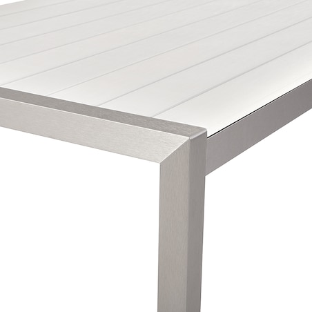 Stół ogrodowy VERNIO 180 cm 90 cm Metal Biały