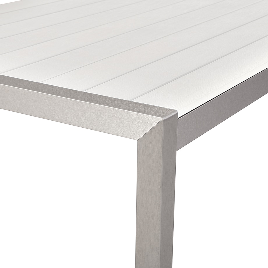 Stół ogrodowy VERNIO 180 cm 90 cm Metal Biały