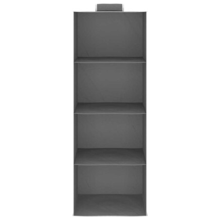 vidaXL Wiszące organizery do szafy, 2 szt., z 4 półkami, tkanina