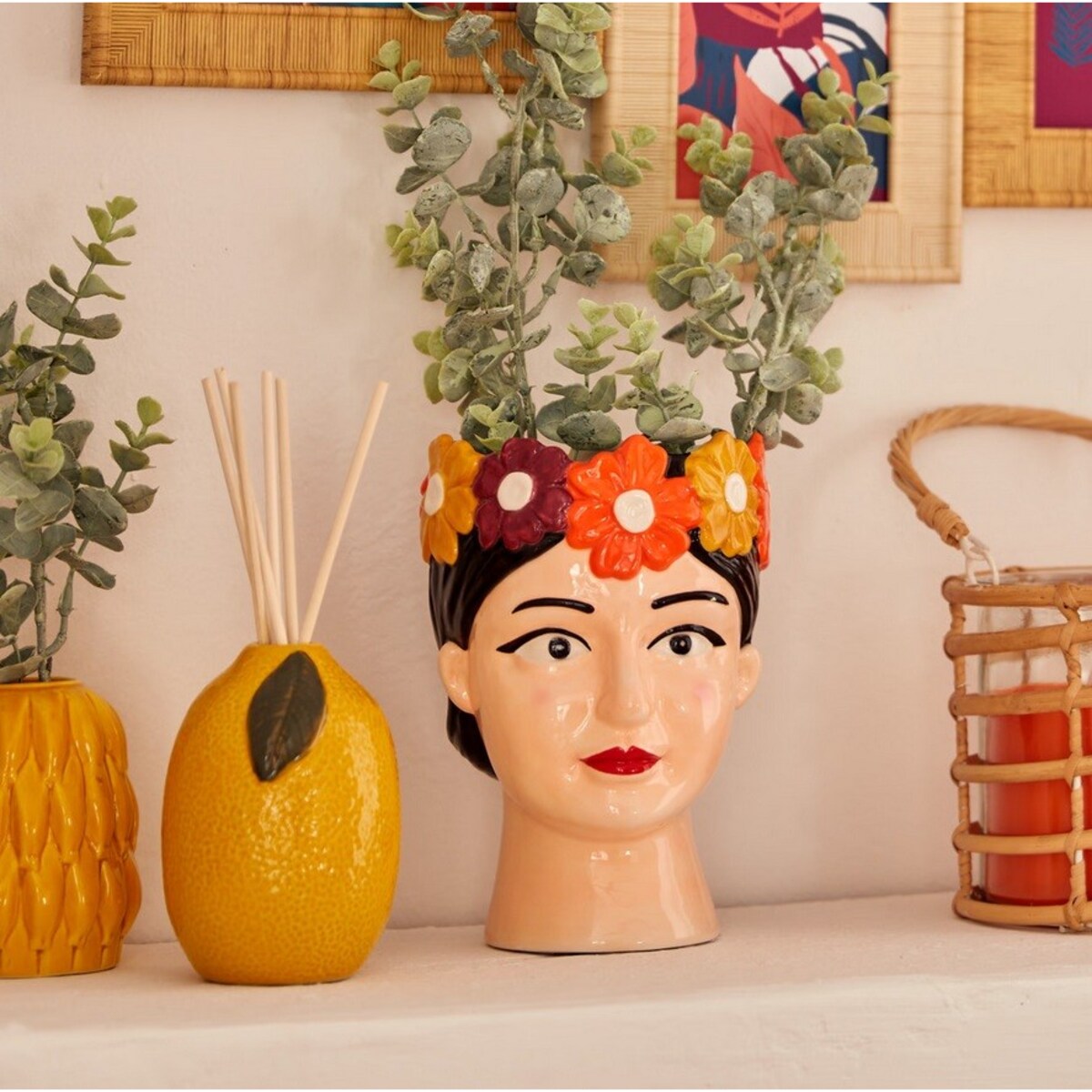 Osłonka ceramiczna w kształcie głowy kobiety Yuca 18,2 cm