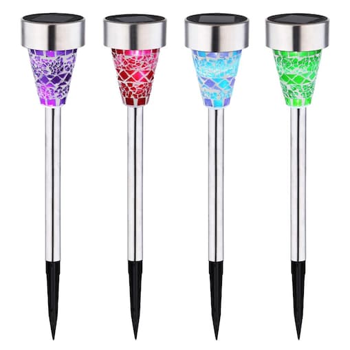Lampa Solarna Dogruntowa LED SOLAR 12 Szt. Globo Stal Nierdzewna 6500K