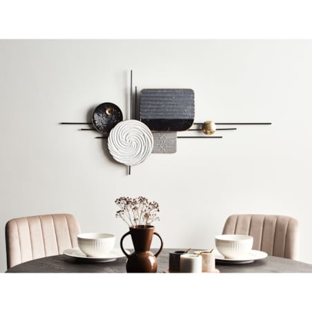 Dekoracja ścienna OVAR Metal 50 cm Szary