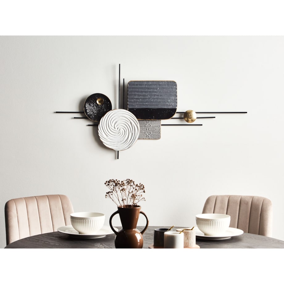 Dekoracja ścienna OVAR Metal 50 cm Szary