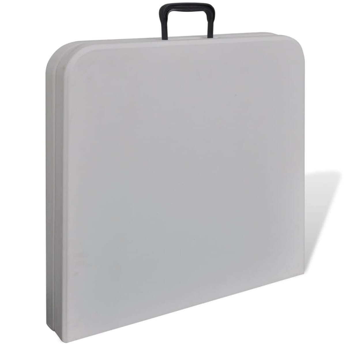 vidaXL Składany stół do ogrodu, 122 cm, HDPE, biały