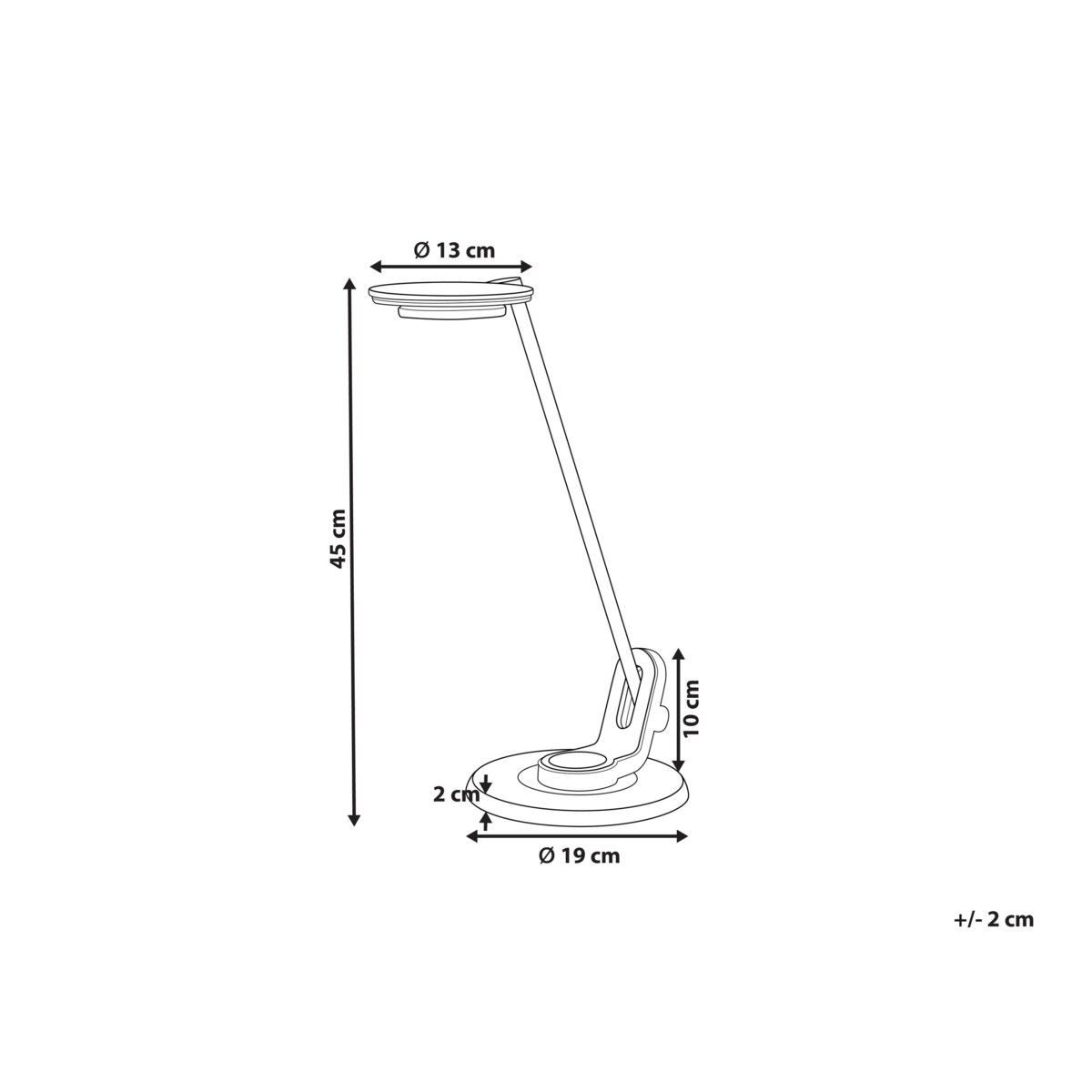 Lampa biurkowa LED metalowa z portem USB srebrno-czarna CORVUS