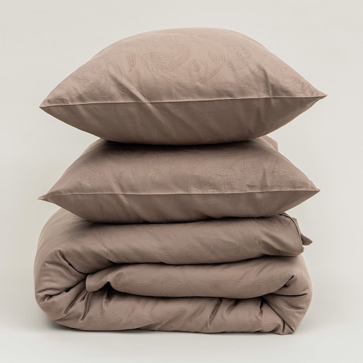 Pościel z satyny żakardowej Mocha Whisper 160x200 cm, 160x200 cm