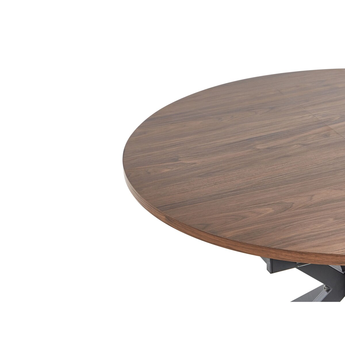 Stół do jadalni rozkładany FRIONA Ciemnobrązowy 110/140 cm 110 cm Drewno