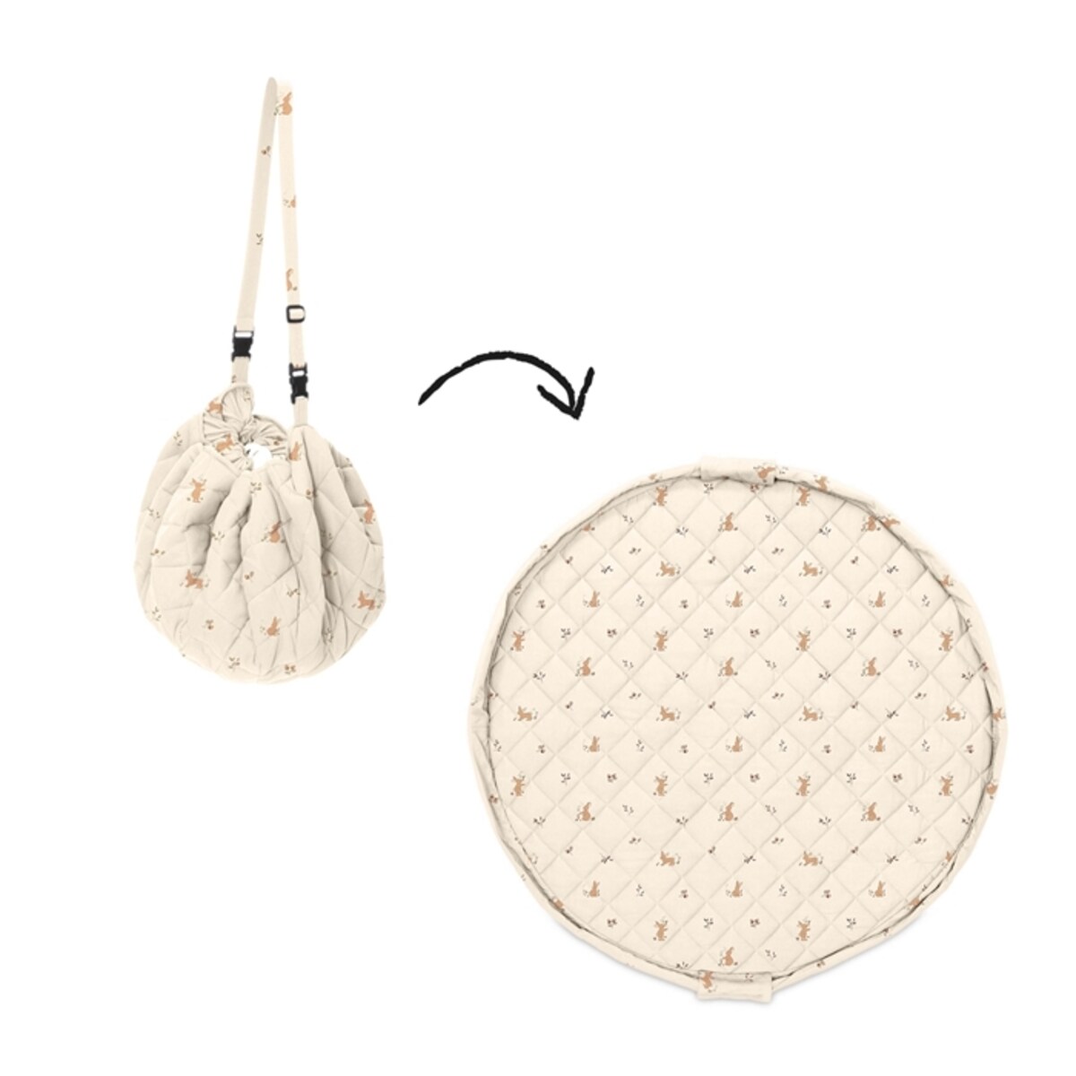 Play&Go Mata i Worek na Zabawki i Akcesoria Soft Organic Rabbit
