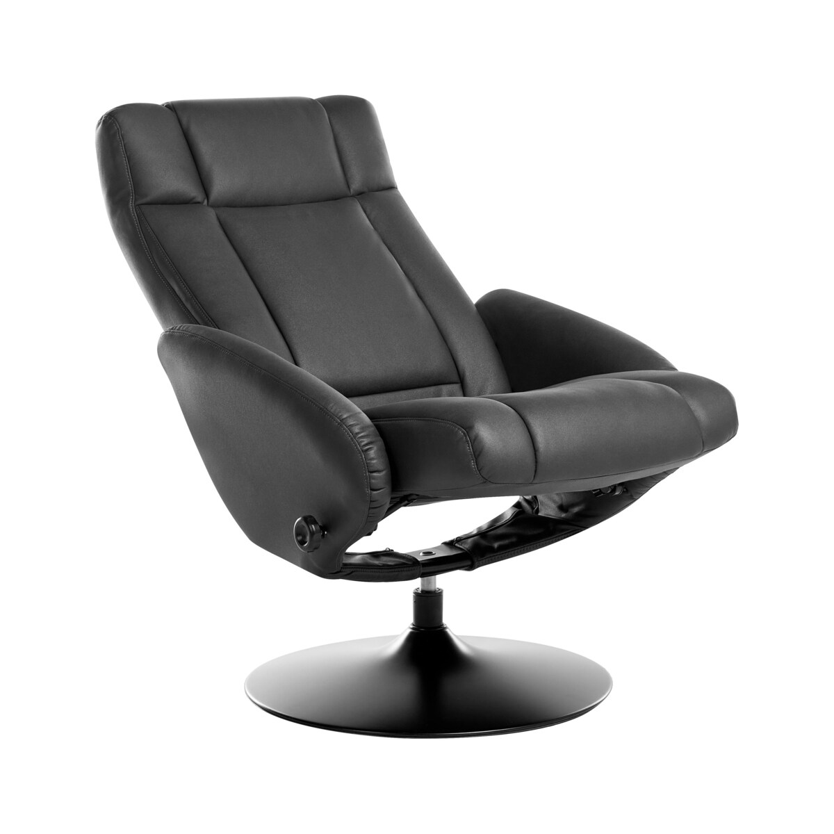 Rozkładany fotel APATE Ekoskóra Czarny