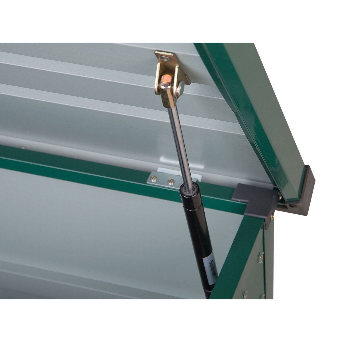 Skrzynia ogrodowa metalowa 600 l zielona CEBROSA