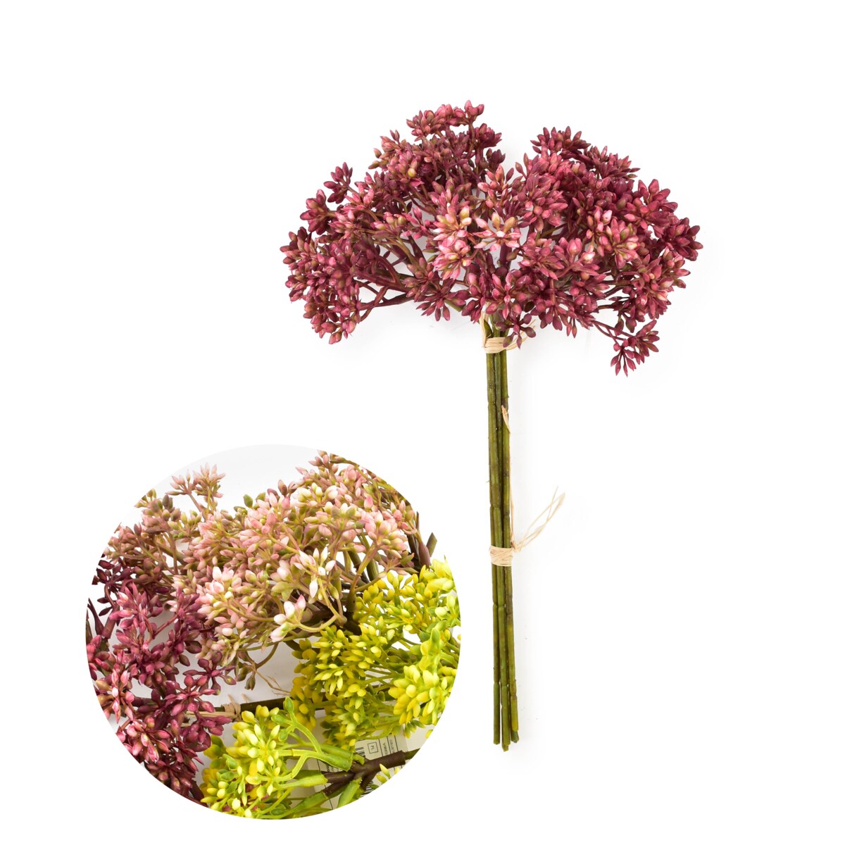 VIRIDIS Kwiat sztuczny Gipsówka pęczek 6szt, 30cm