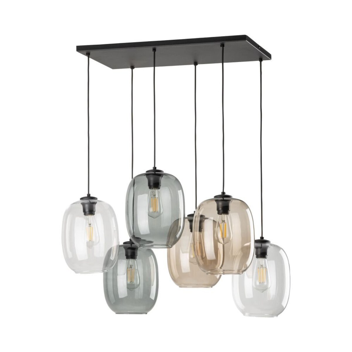 Lampa wisząca TK Lighting ELIO 5974 wielokolorowa 6xE27 regulowana nowoczesna do salonu i jadalni