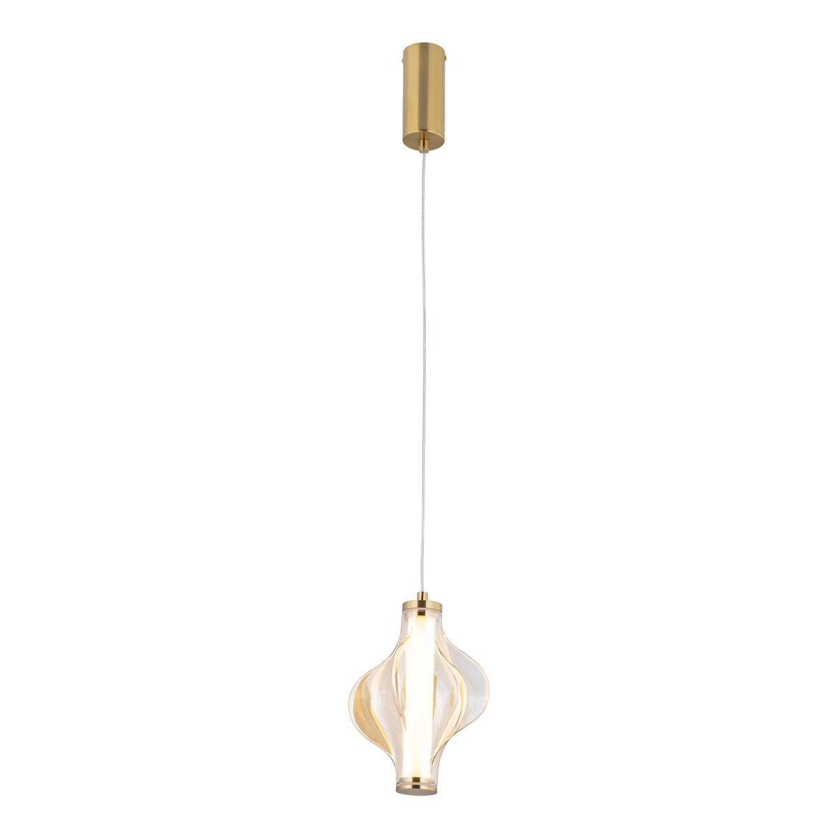 Lampa wisząca LED 8W ELVA Brass bursztynowa TK Lighting – regulowana, ciepłe światło 3000K, 1032 lm