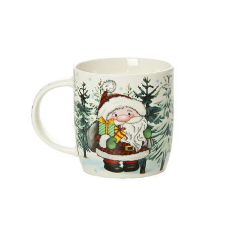 Kubek Świąteczny Ceramiczny Na Prezent 370 Ml Boże Narodzenie Mikołaj