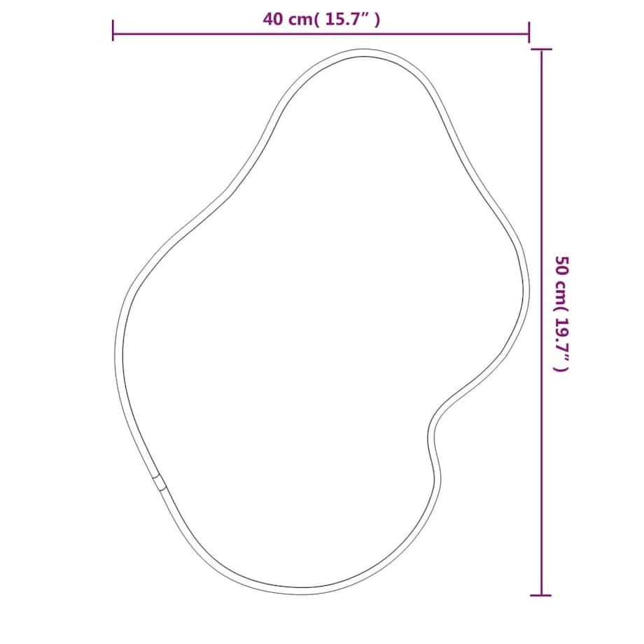 vidaXL Lustro ścienne, srebrne, 50x40 cm