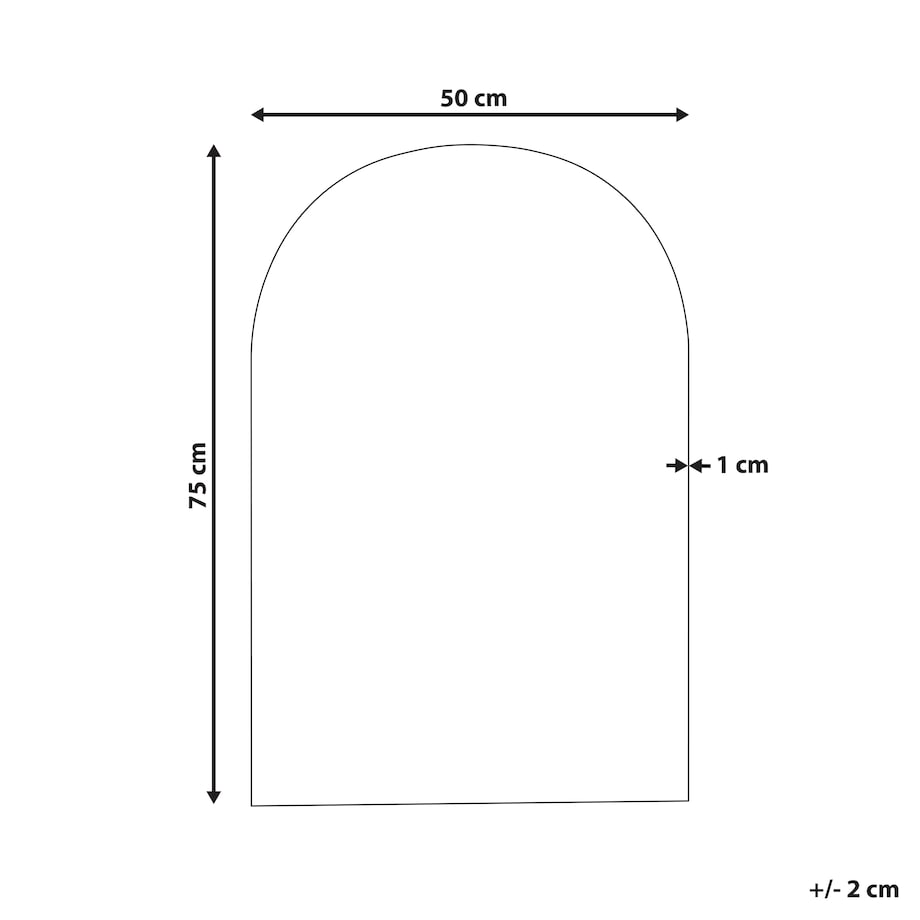 Lustro ścienne ANNECY 50 cm 75 cm Srebrny