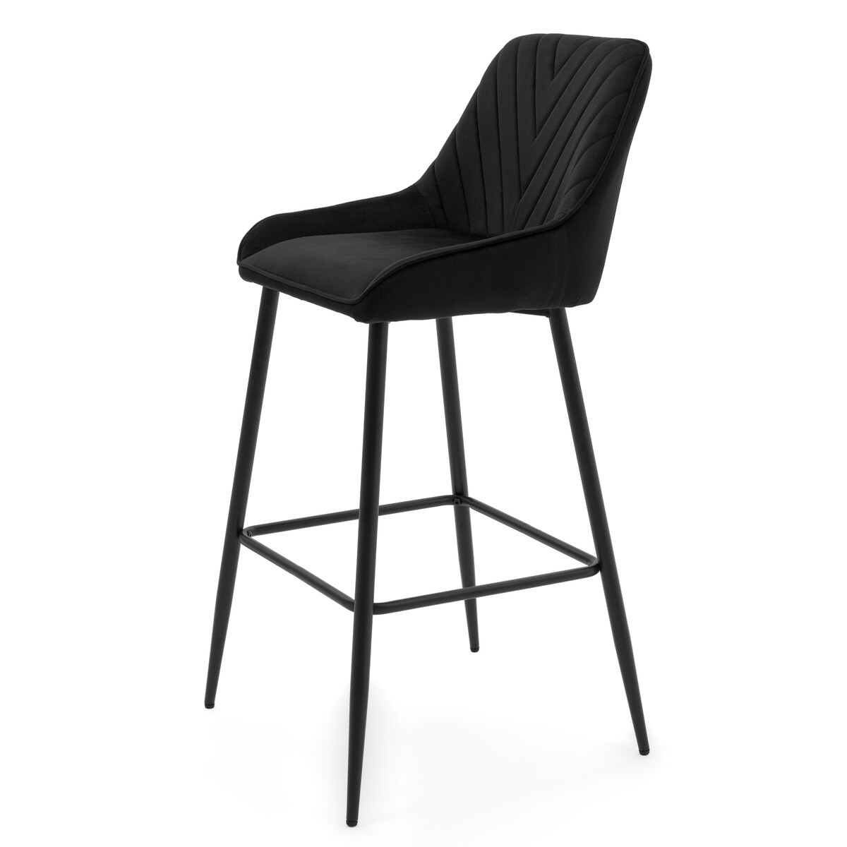 Hoker tapicerowany welurowy do salonu jadalni barowy glamour VASTO