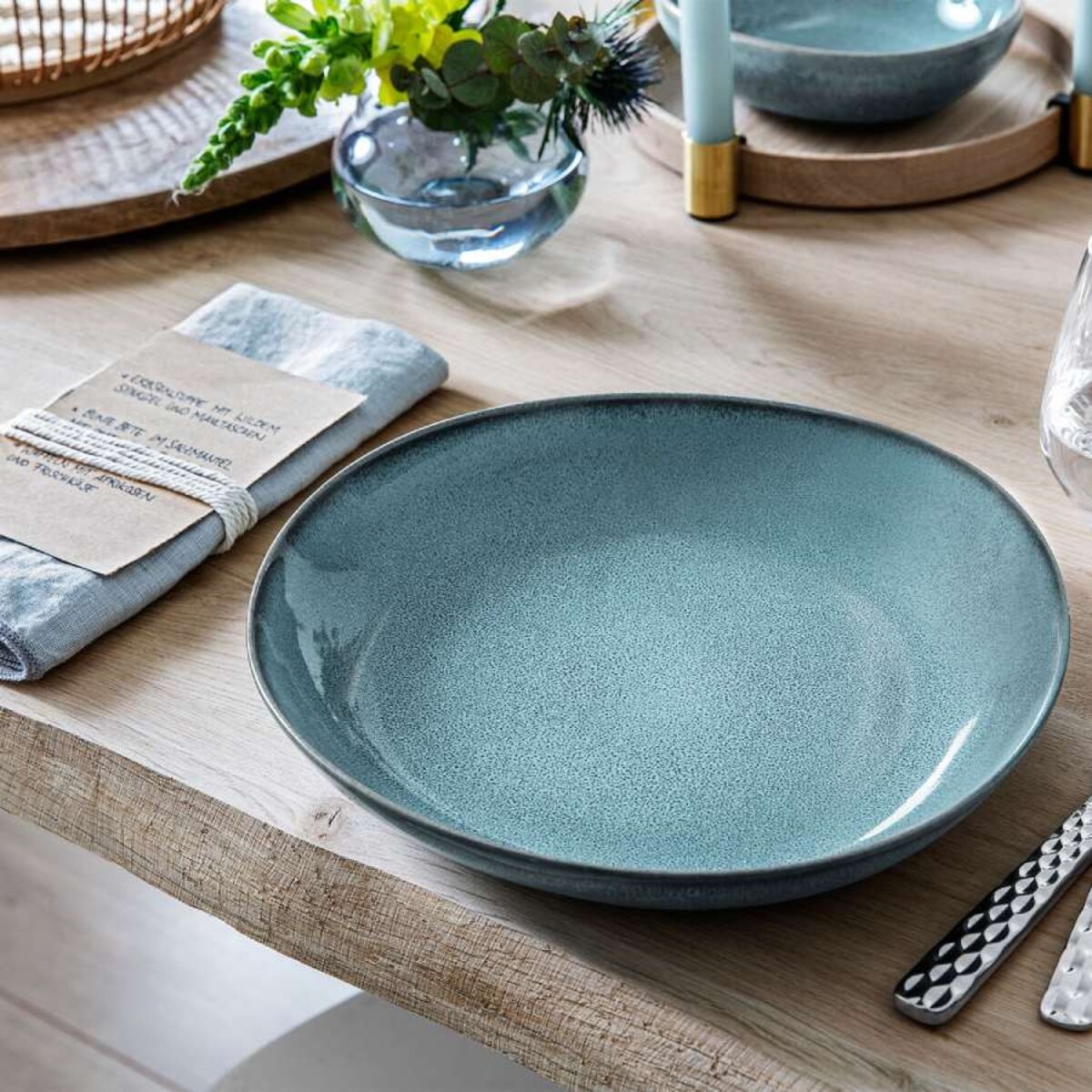 Miska płaska Lave glace turkusowa Like, 28 x 27 x 4.3 cm, Villeroy & Boch