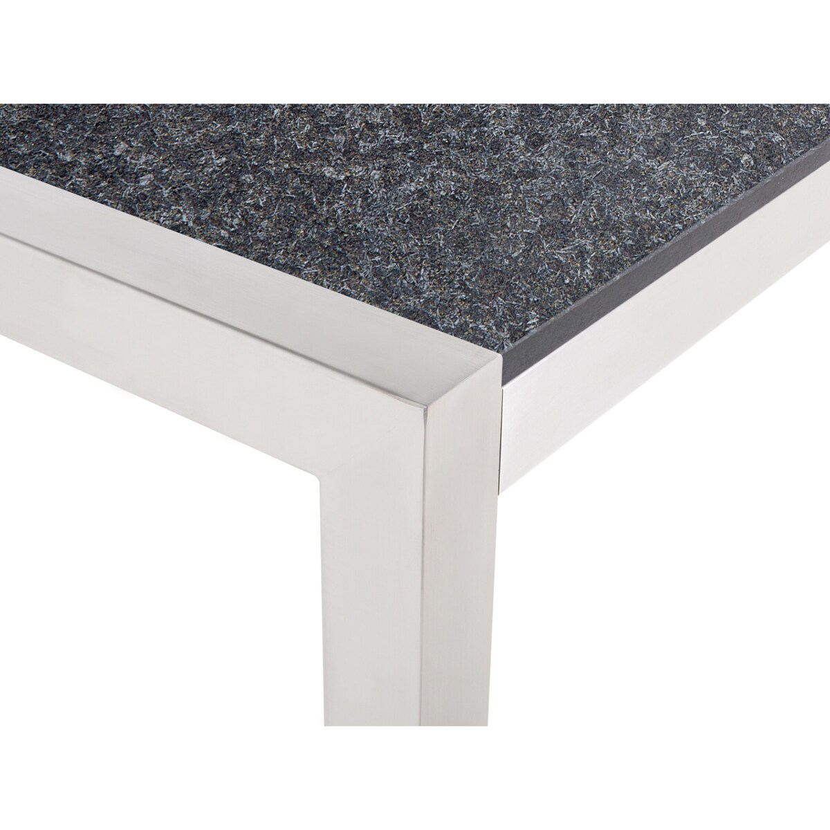 Stół ogrodowy granit palony dzielony blat 180 x 90 cm czarny GROSSETO