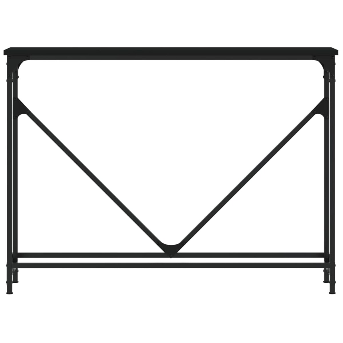 vidaXL Stolik konsolowy, czarny, 102x22,5x75 cm
