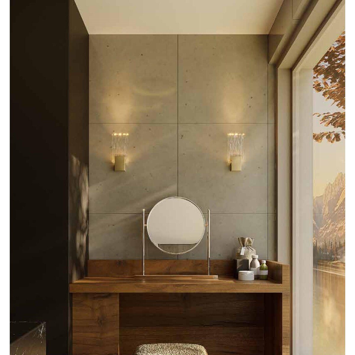 Szklany kinkiet VETRO W0289 Maxlight ścienny LED 3W 3000K do salonu złoty