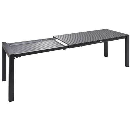 Stół ogrodowy rozkładany ARDESIO 160/220 cm 90 cm Metal Ciemnoszary