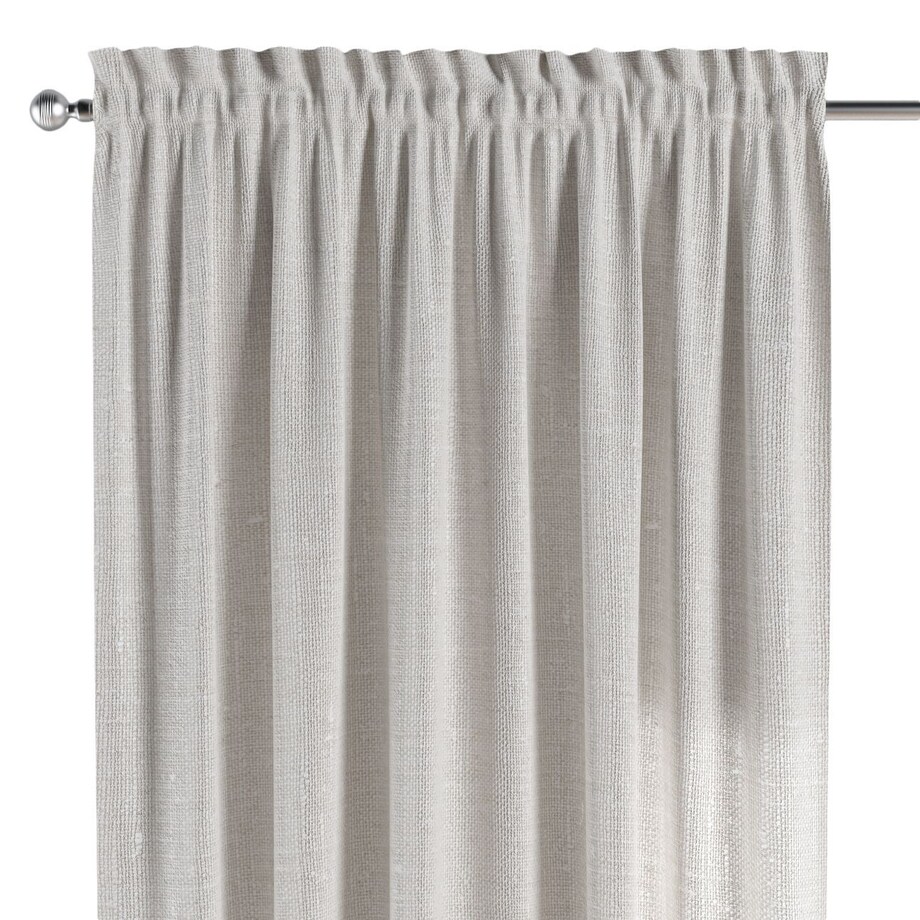 Zasłona na kanale z grzywką 1 szt. 130x260 śmietankowy biały