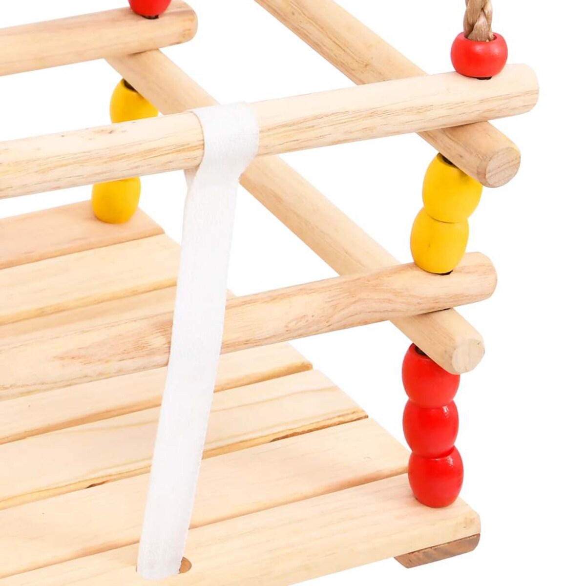 vidaXL Huśtawka dziecięca z pasem bezpieczeństwa, lite drewno sosnowe