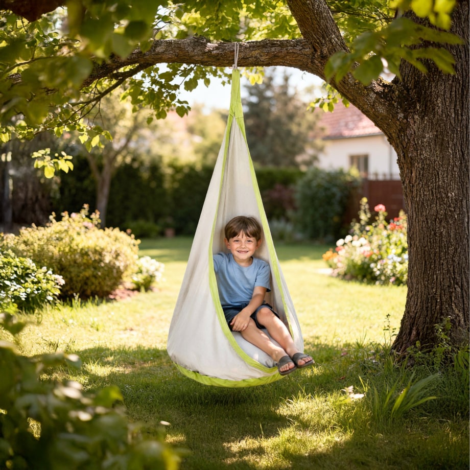 Hamak HUŚTAWKA podwieszane siedzisko KOKON dla dzieci KRZESŁO wiszące FOTEL
