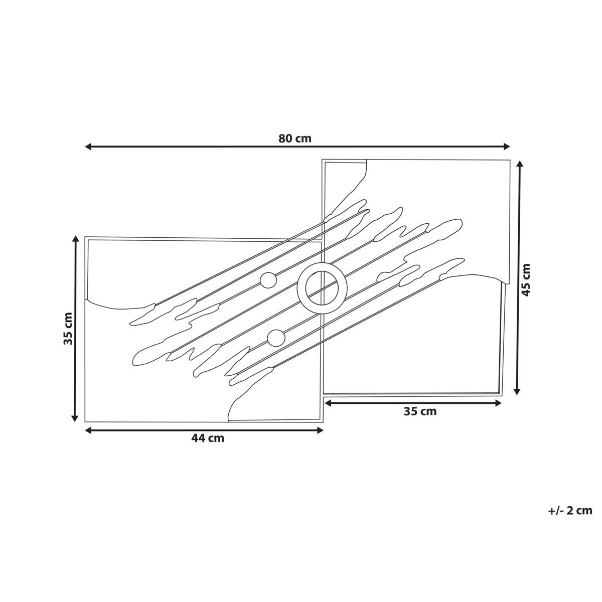 Dekoracja ścienna SKERRIES Metal 45 cm