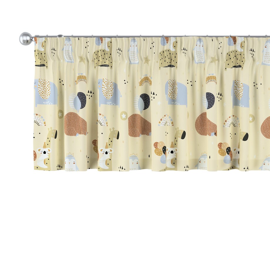 Lambrekin na taśmie marszczącej 130x40 beżowy