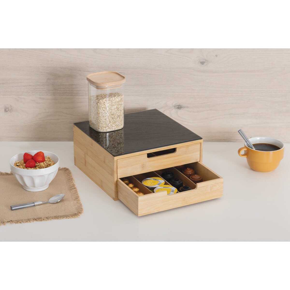 Pojemnik na kapsułki do kawy BLACK BAMBOO