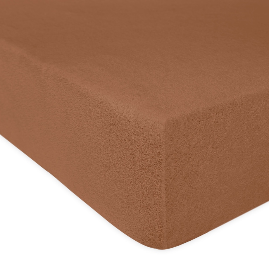 Prześcieradło frotte z gumką 120x200 kolor czekolada