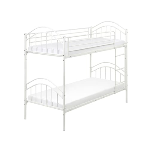 Łóżko piętrowe Metal CHARTRES 90 x 200 cm Biały