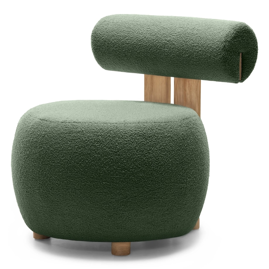 Fotel tapicerowany HANNI - II ciemnozielony 70x63x71 cm