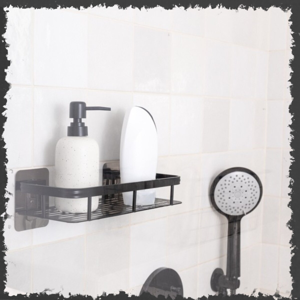 2 szt półka wisząca samoprzylepna loft ścienna łazienkowa pod prysznic