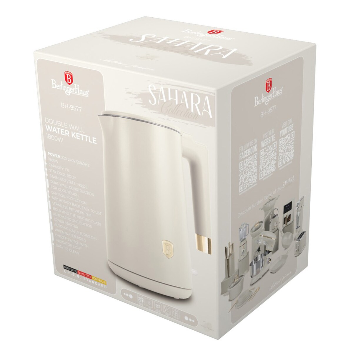 Czajnik dwuścienny elektryczny BerlingerHaus Sahara BH-9577