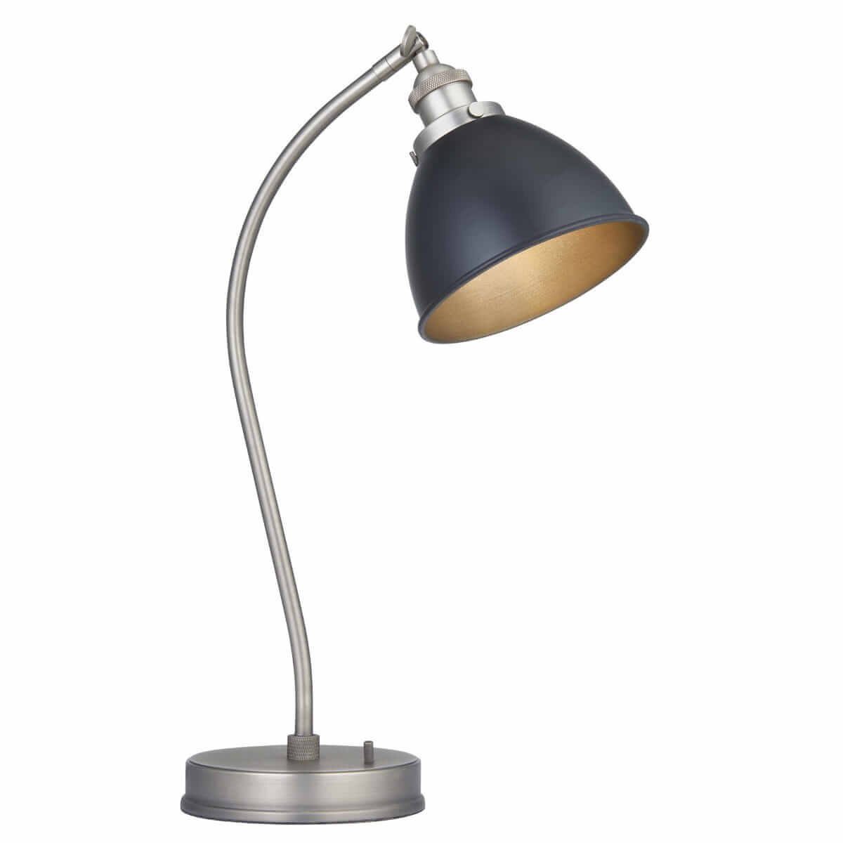 Gabinetowa lampa stołowa Franklin 98752 Endon retro cyna czarna