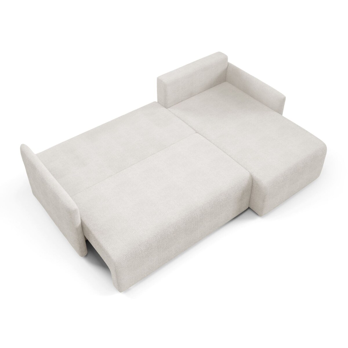 Narożnik z funkcją spania VALIA i pojemnikiem na pościel, ecru